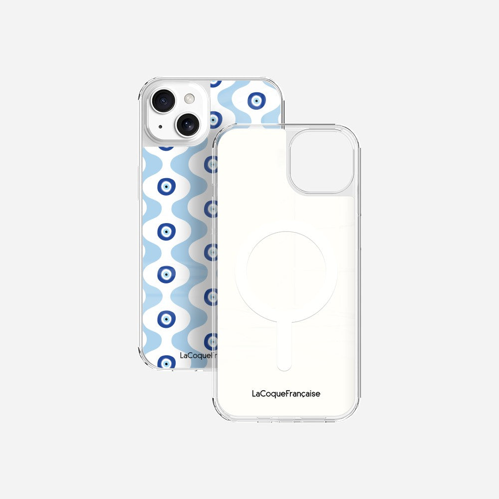 Coque Sans Anneaux Imprimee Vagues Bleu