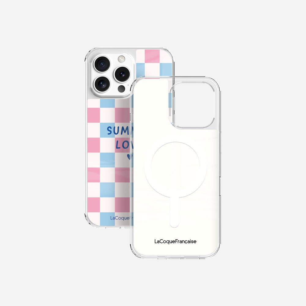 Coque Sans Anneaux Imprimee Summer Love Bleu