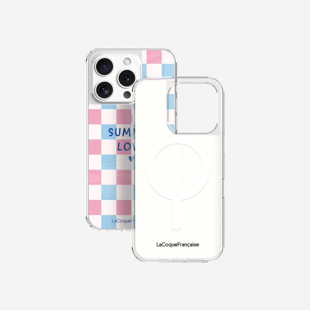 Coque Sans Anneaux Imprimee Summer Love Bleu