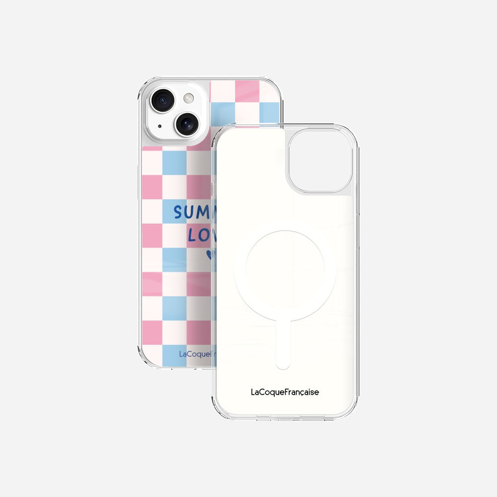 Coque Sans Anneaux Imprimee Summer Love Bleu