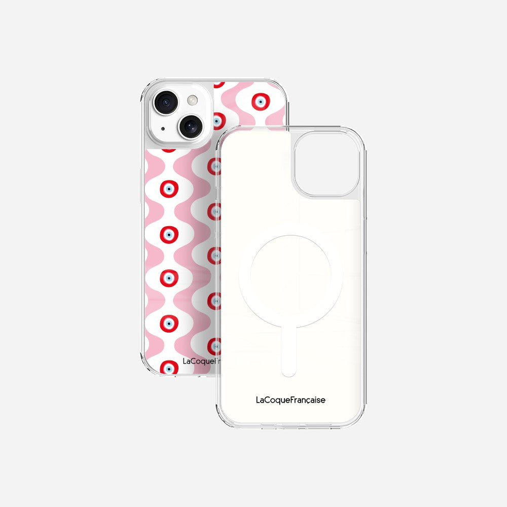 Coque Sans Anneaux Imprimee Vagues Rose