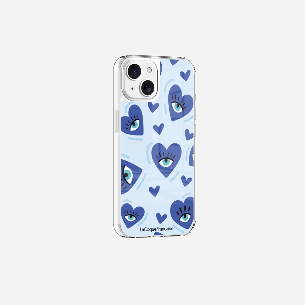 Coque Sans Anneaux Imprimee Yeux D'amour Bleu
