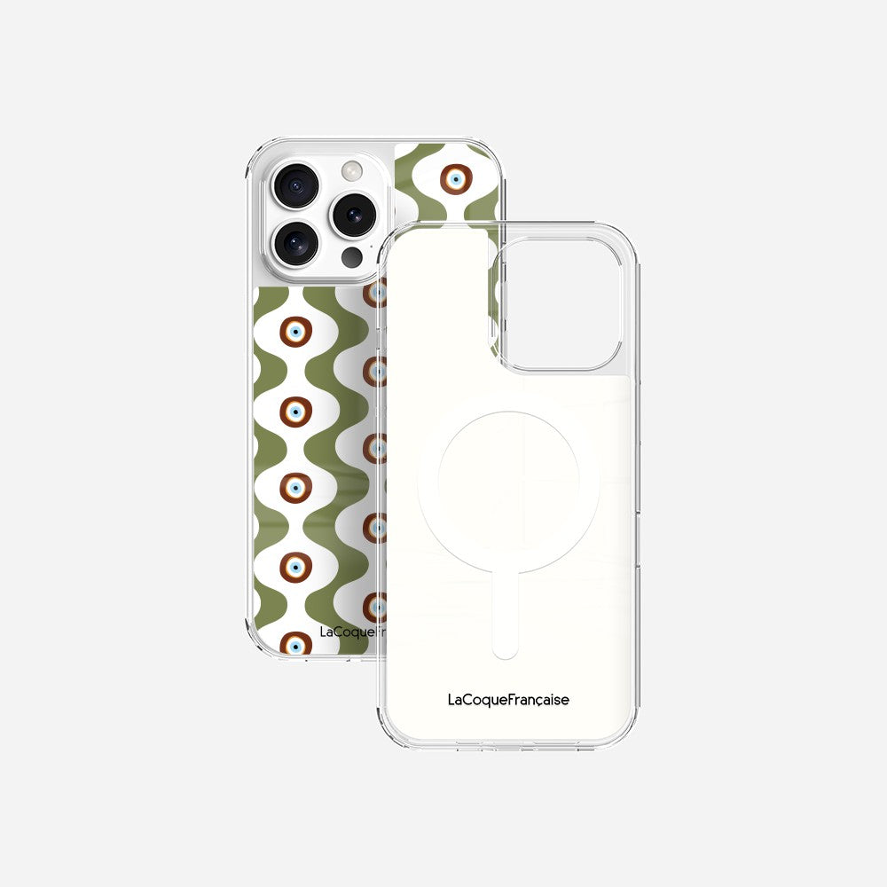 Coque Sans Anneaux Imprimee Vagues Vert