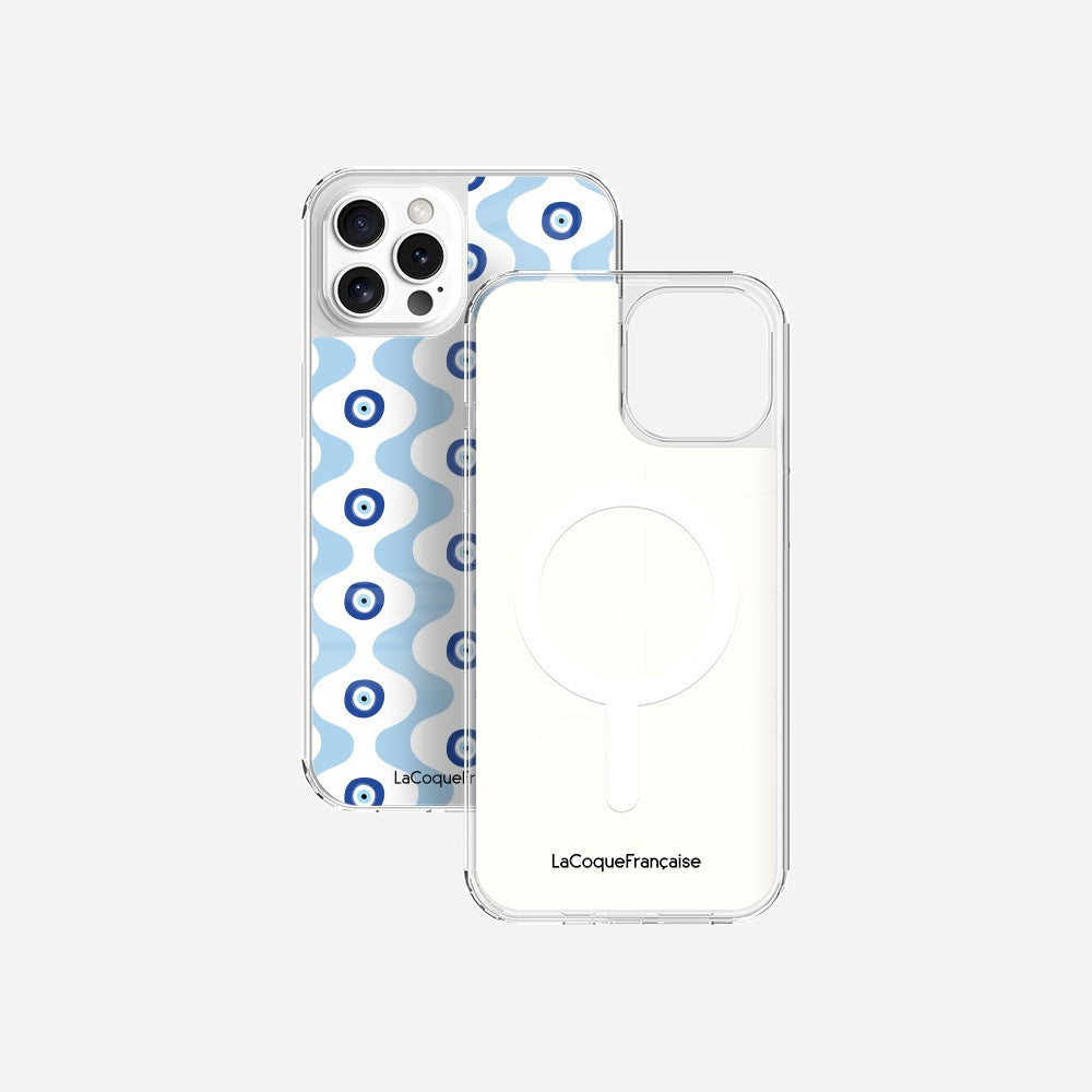 Coque Sans Anneaux Imprimee Vagues Bleu