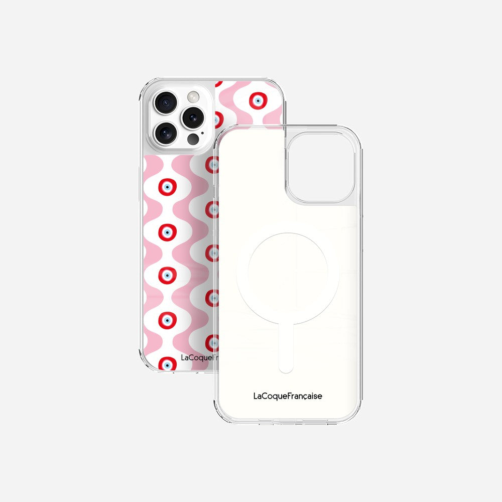Coque Sans Anneaux Imprimee Vagues Rose