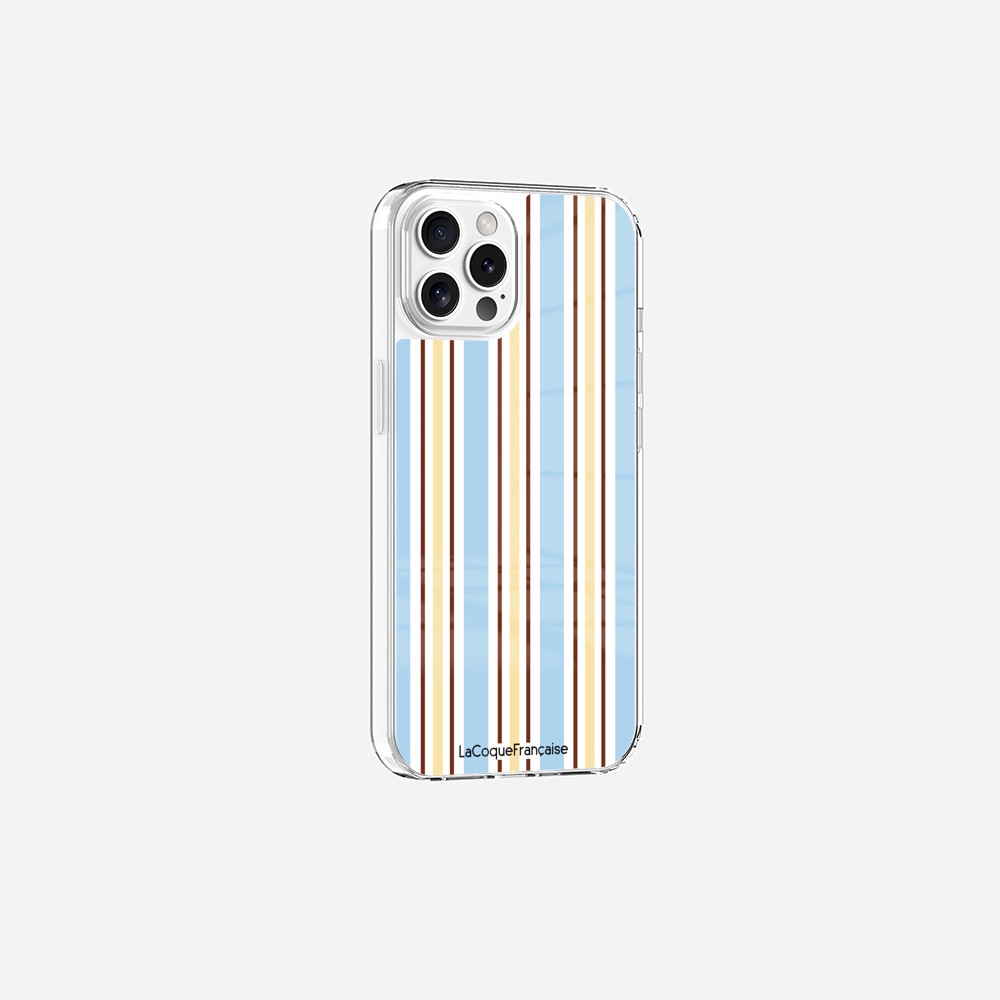 Coque Sans Anneaux Imprimee Rayure Bleue