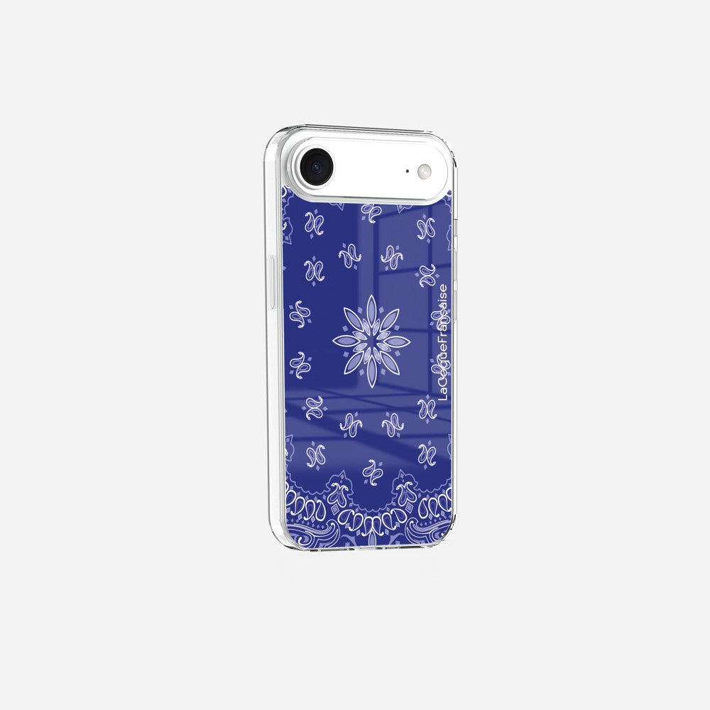 Coque Sans Anneaux Imprimee Bandana Bleu - 3