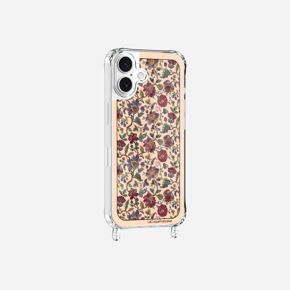 Printed Ring Case Scarf Red Flowers