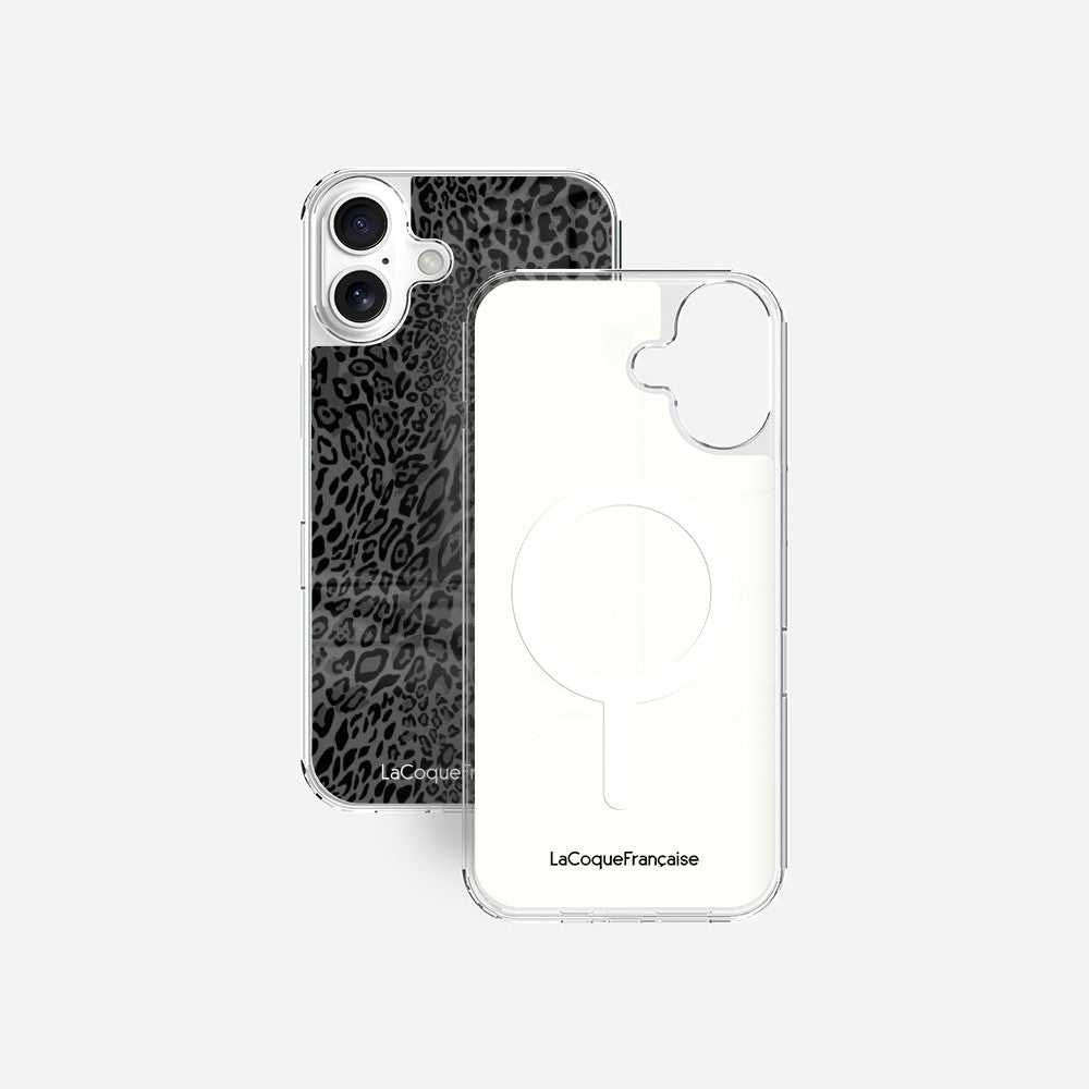 Coque Sans Anneaux Imprimee Leopard Gris - 26