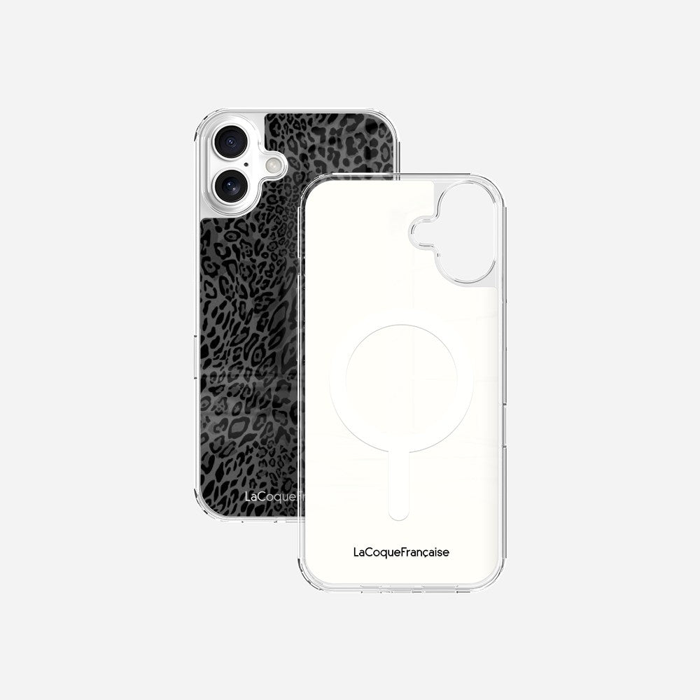 Coque Sans Anneaux Imprimee Leopard Gris - 27