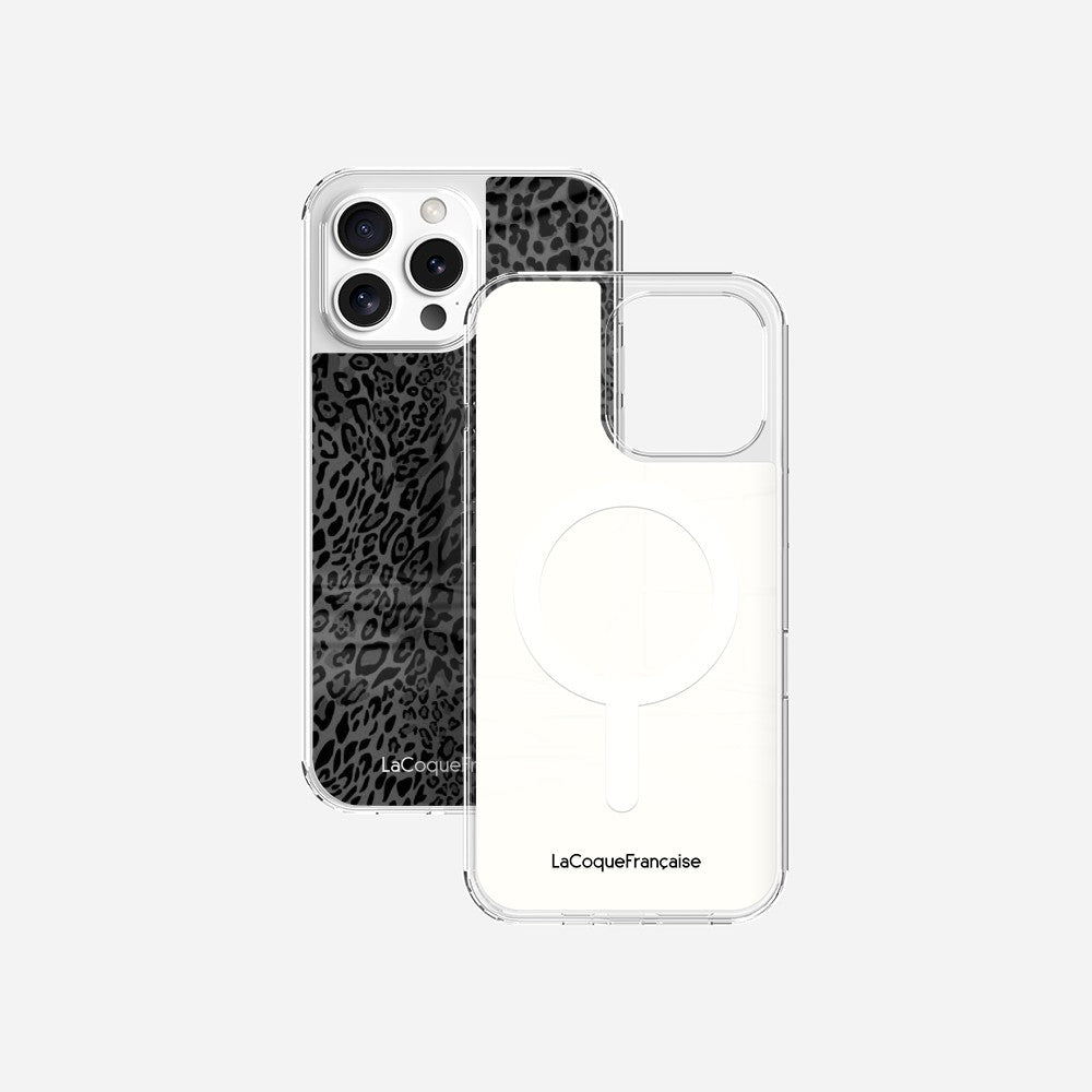 Coque Sans Anneaux Imprimee Leopard Gris - 33