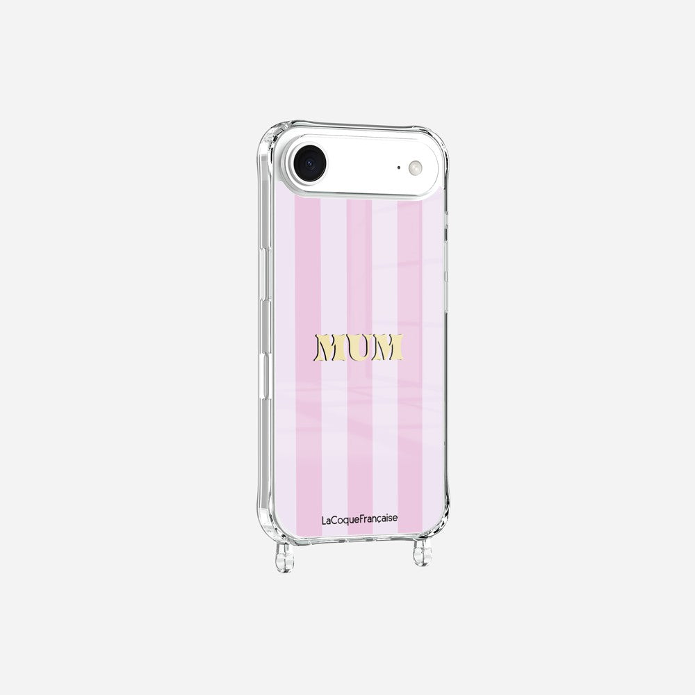 Coque Anneaux Imprimee Mum - Rose Et Parme