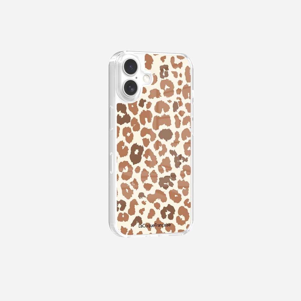 Coque Sans Anneaux Imprimee Leopard Marron