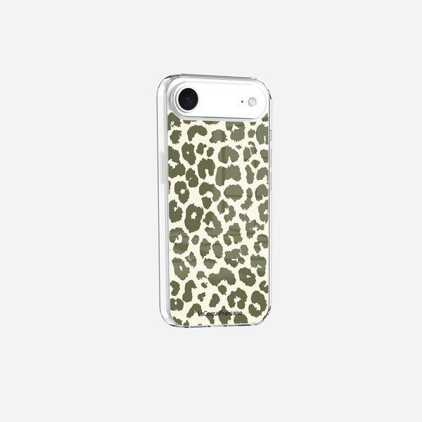 Coque Sans Anneaux Imprimee Leopard Kaki