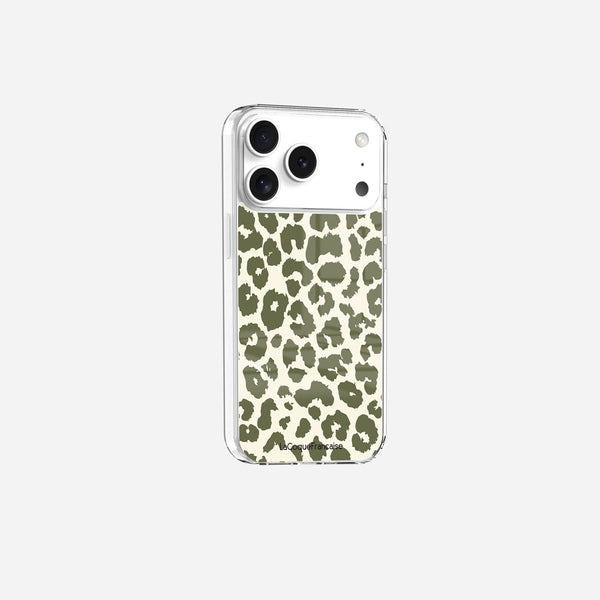 Coque Sans Anneaux Imprimee Leopard Kaki - 3