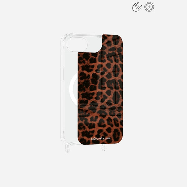 Plaque Magnetique Imprimee Leopard Terracotta Et Noir