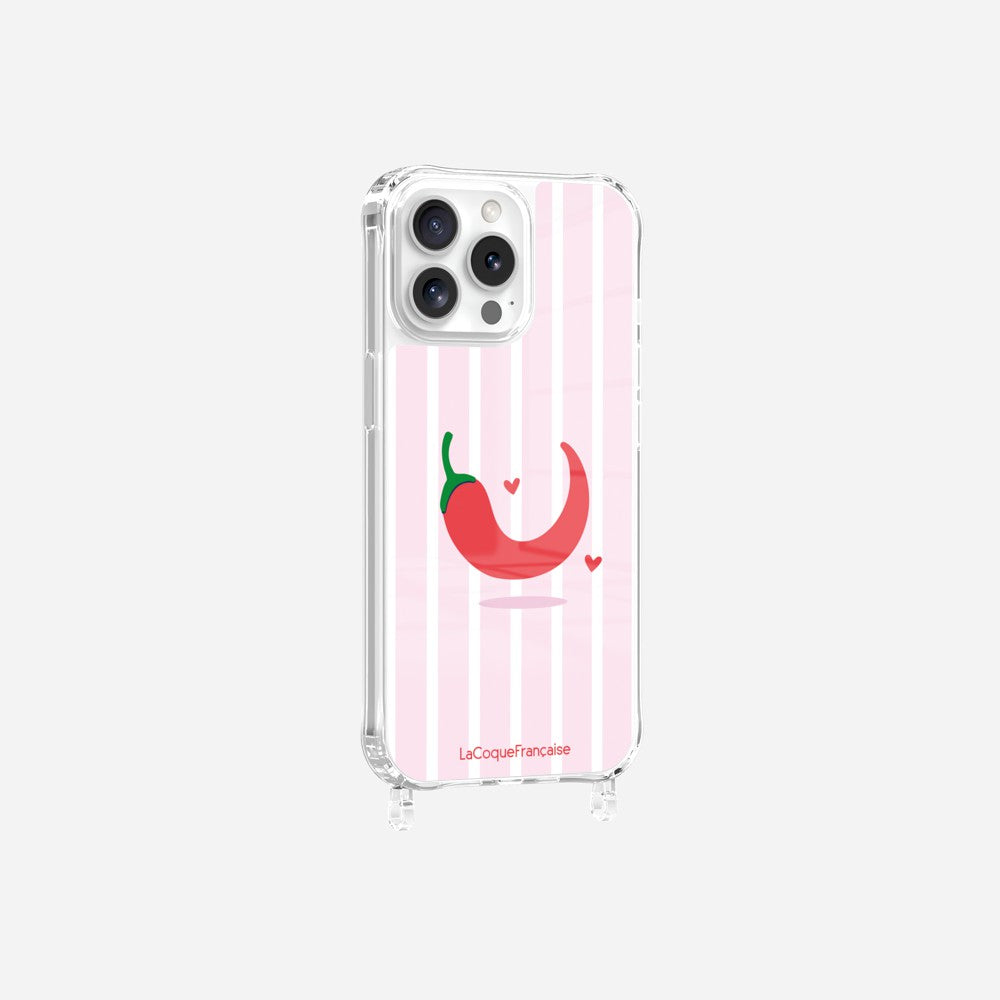 Coque Anneaux Imprimee Piment Rayure