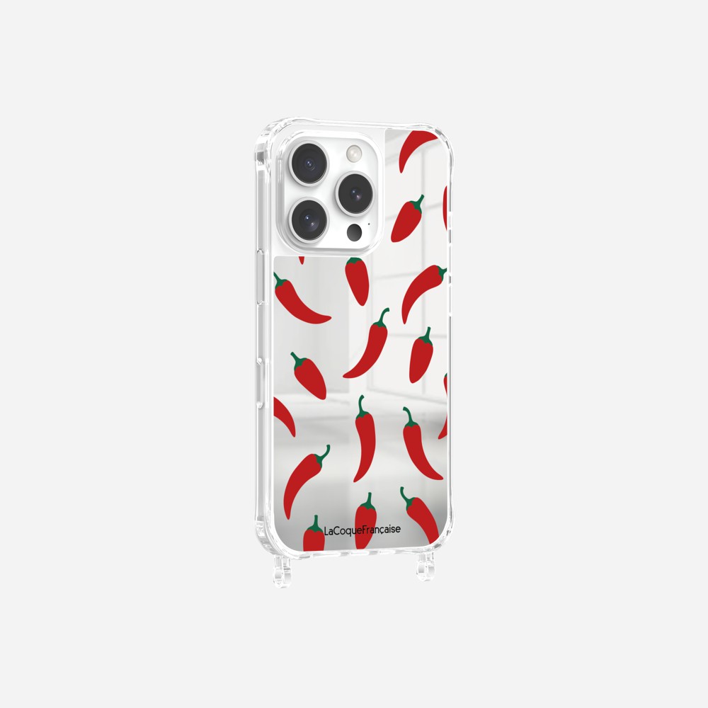 Coque Anneaux Miroir Imprimee Piments
