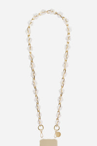 Long Chain Cassy White Flowers 120 cm