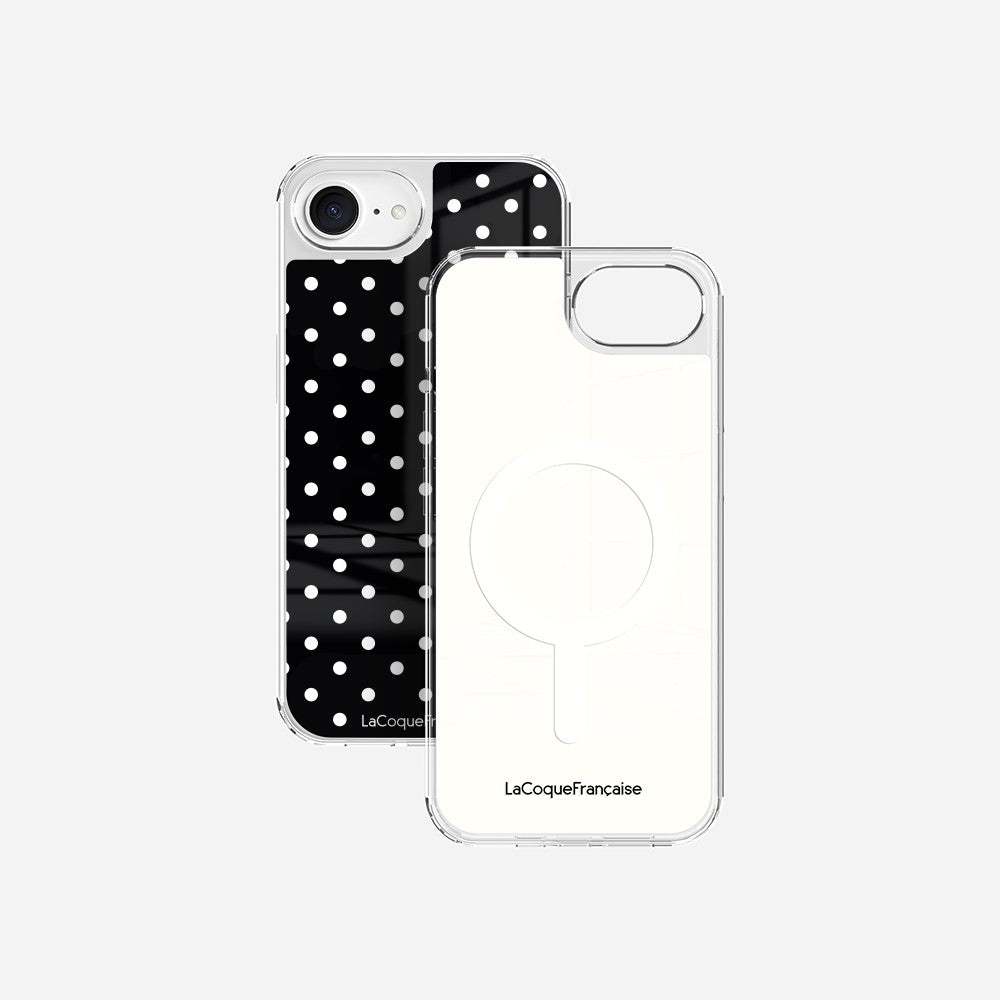 Coque Sans Anneaux Imprimee Pois Blanc