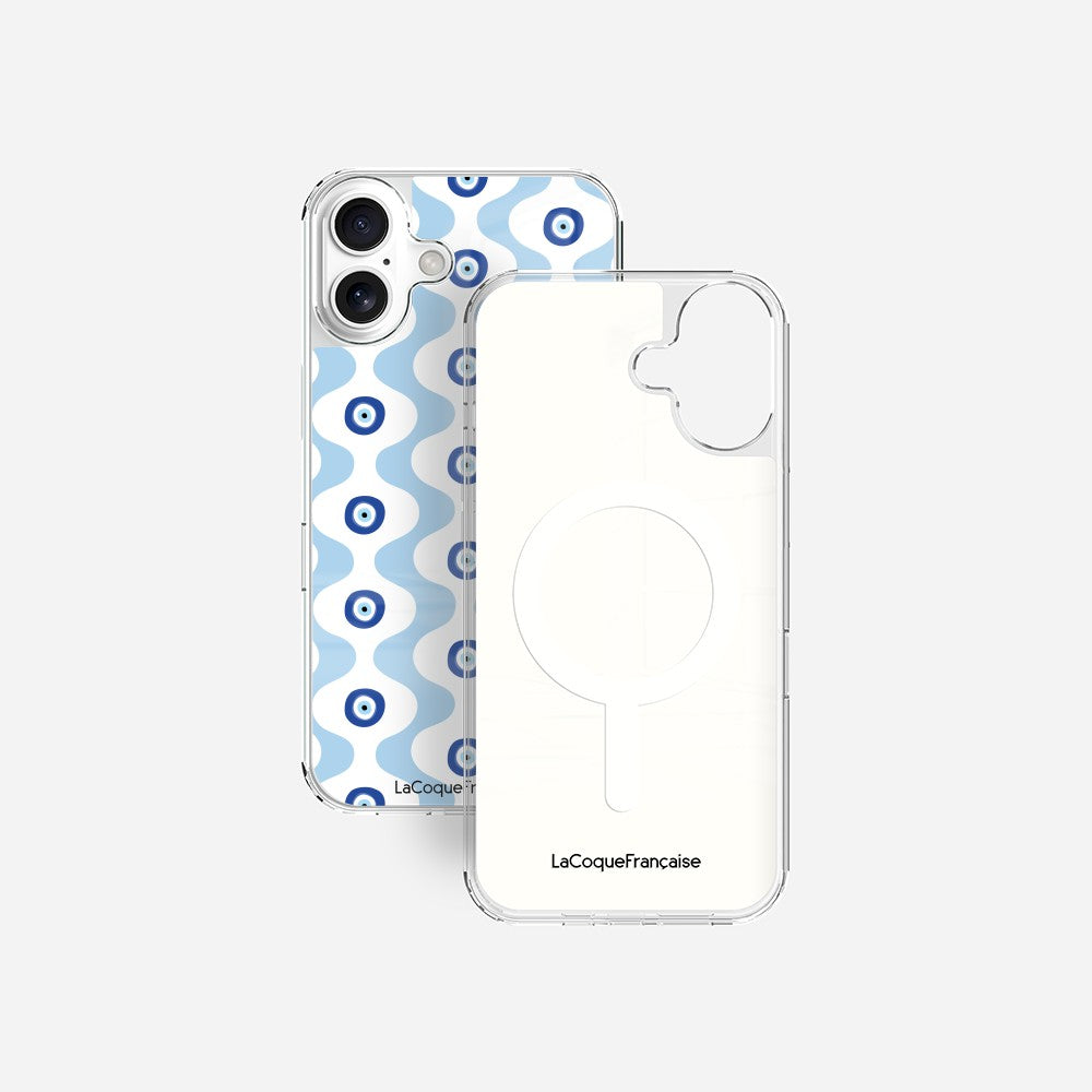 Coque Sans Anneaux Imprimee Vagues Bleu