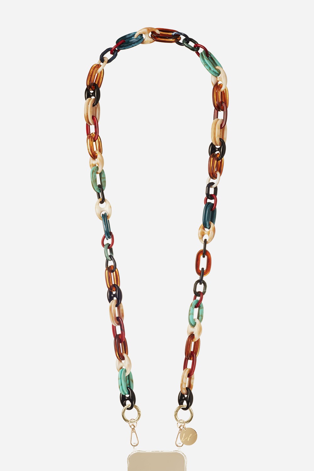Long Amber Multicolor Chain 120 cm
