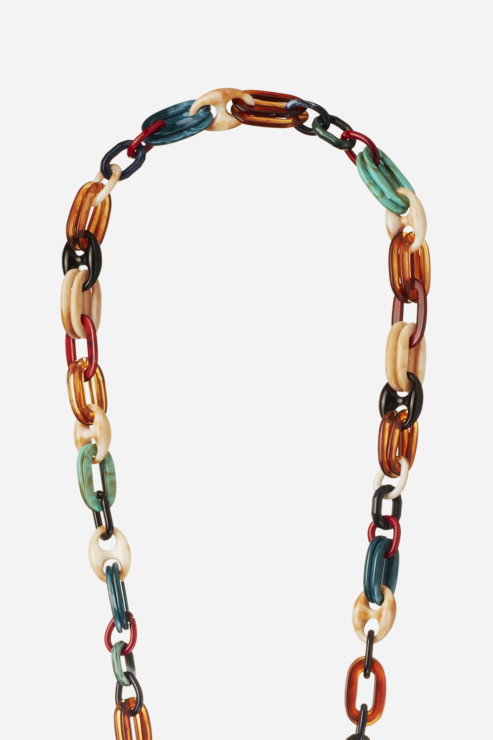Long Amber Multicolor Chain 120 cm