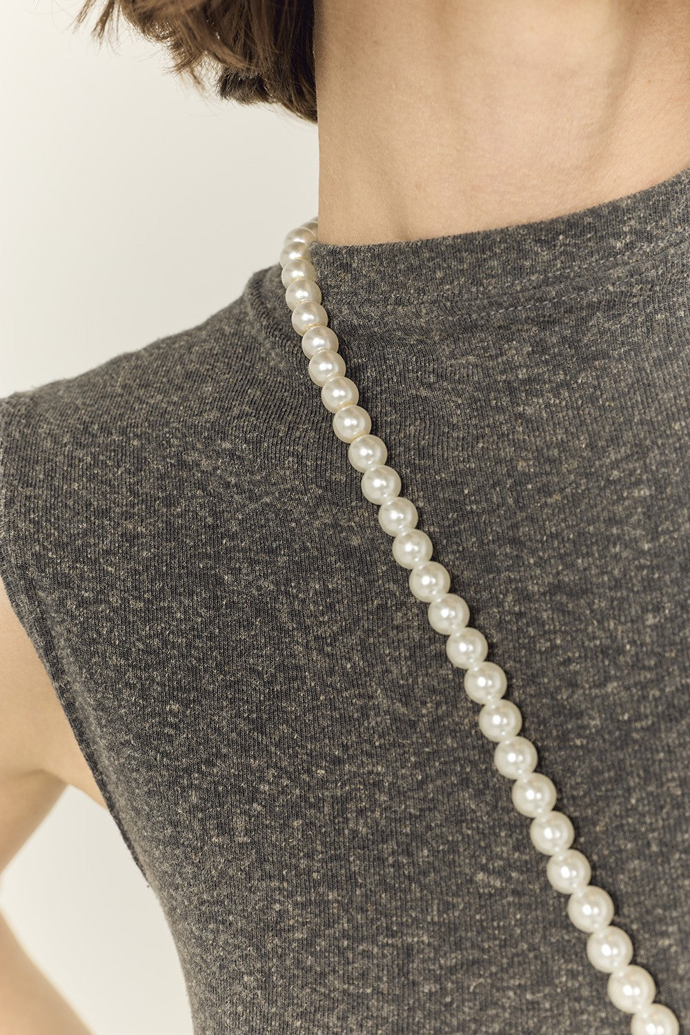 Chaine Longue Agathe Blanc 120 cm