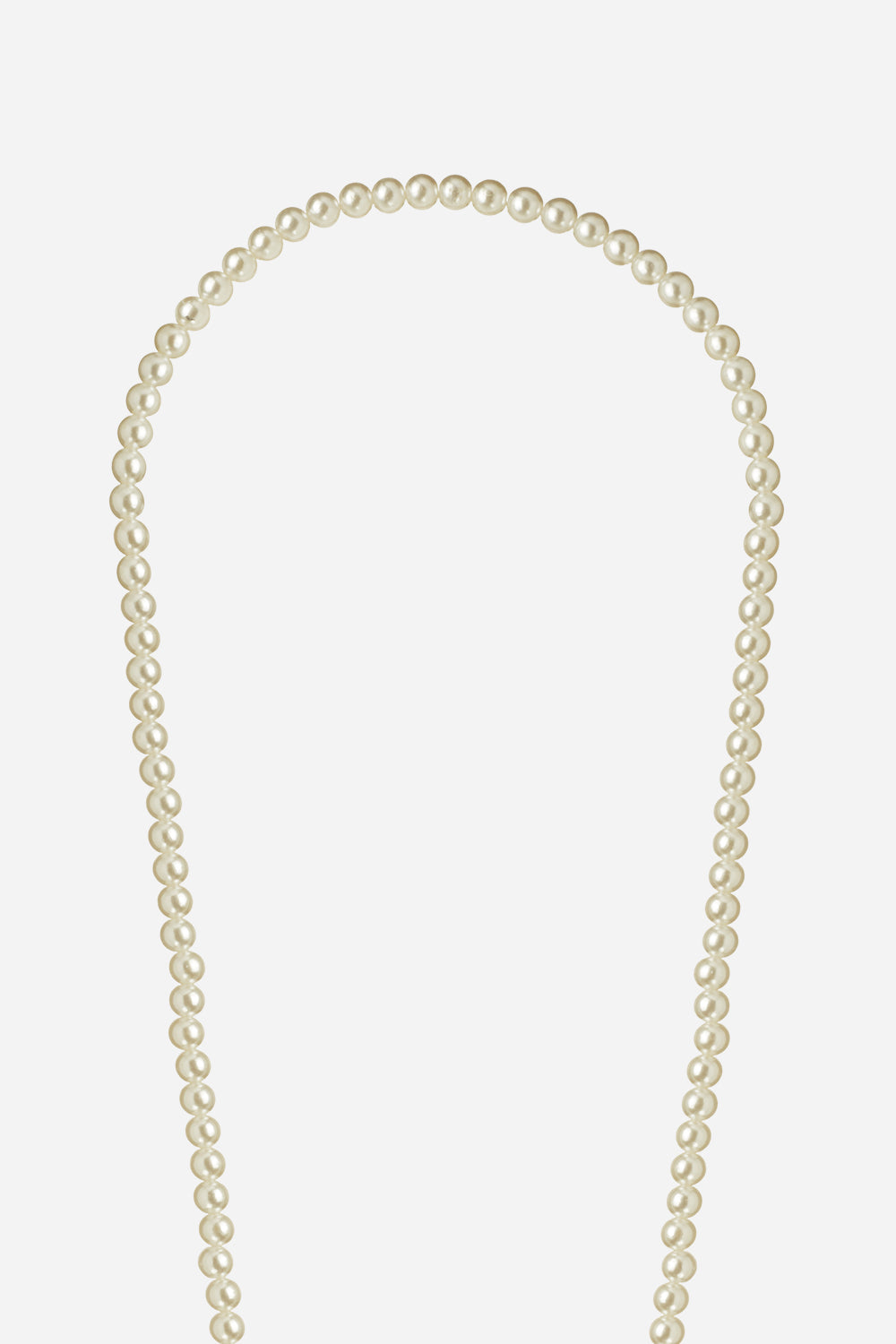 Long White Agathe Chain 120 cm