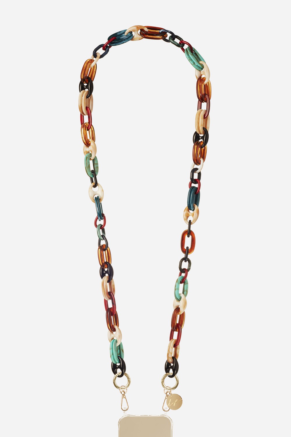 Long Amber Multicolor Chain 120 cm