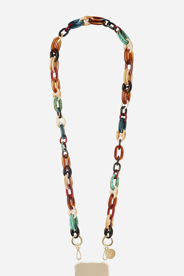Chaine Longue Ambre Multicolore 120 cm
