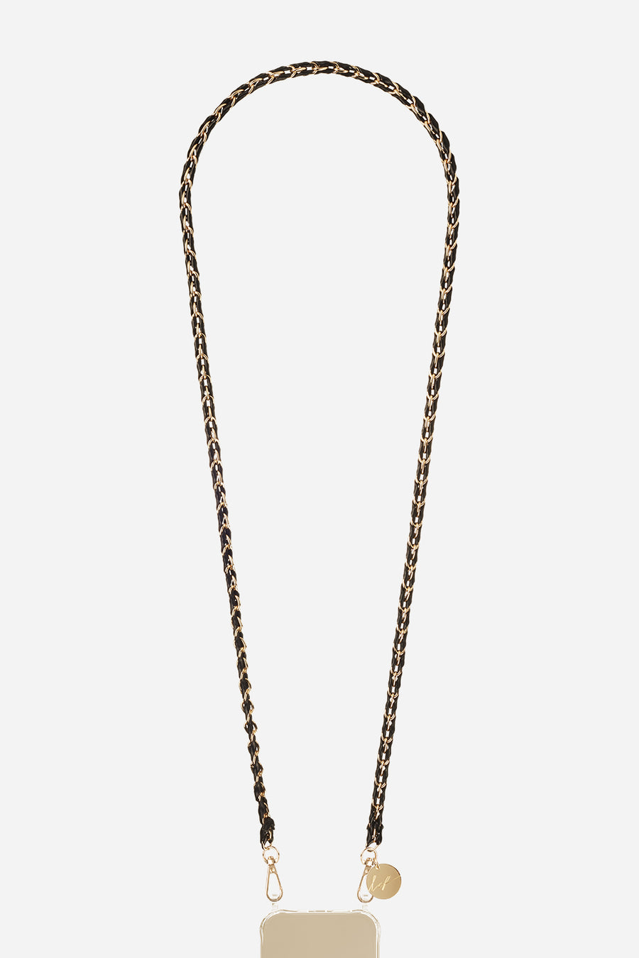 Chaine Longue Lou Noir 120 cm