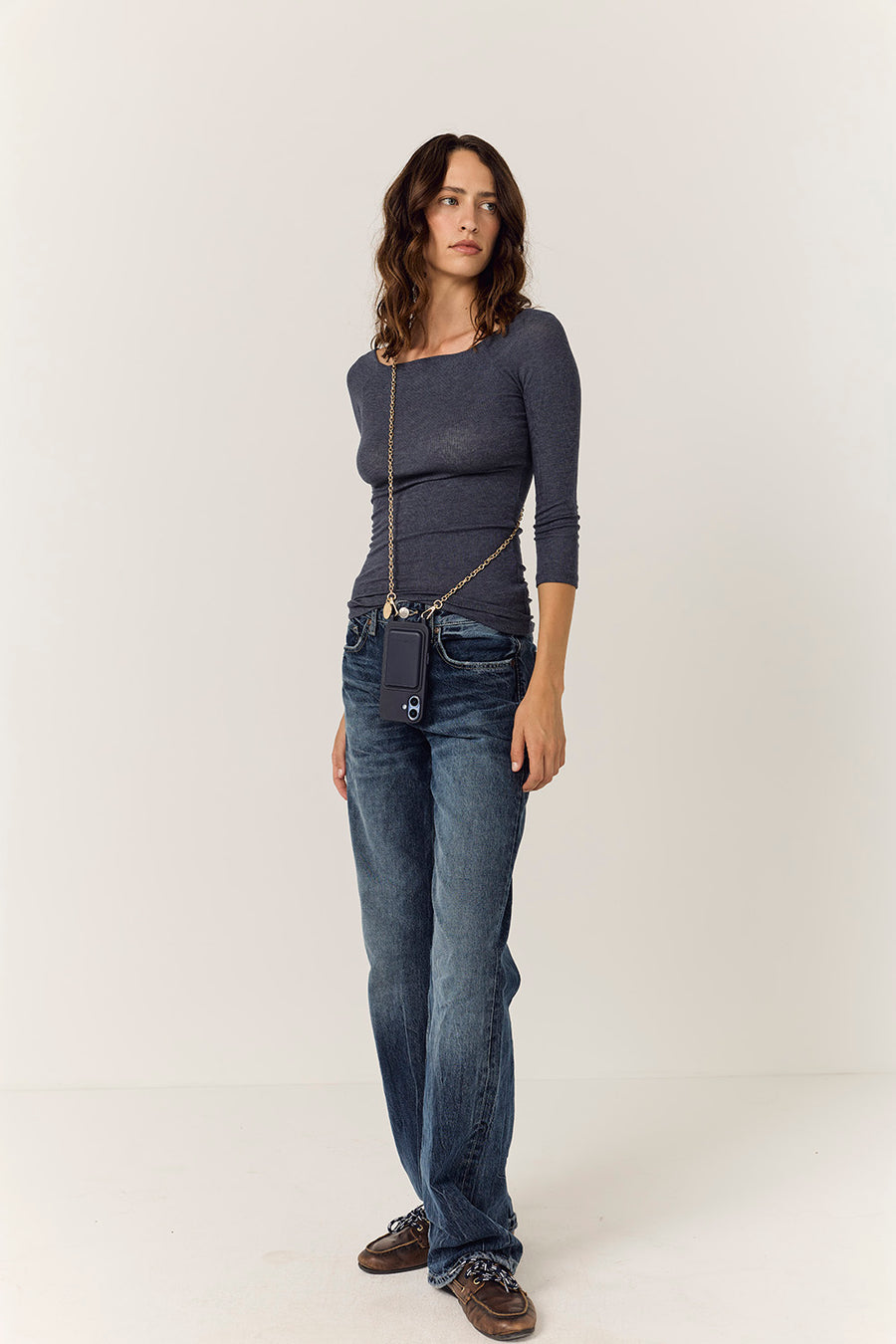 Chaine Longue Aya Dore 120 cm - 4