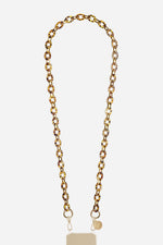 Chaine Longue Cassy Ecaille Marron 120 cm