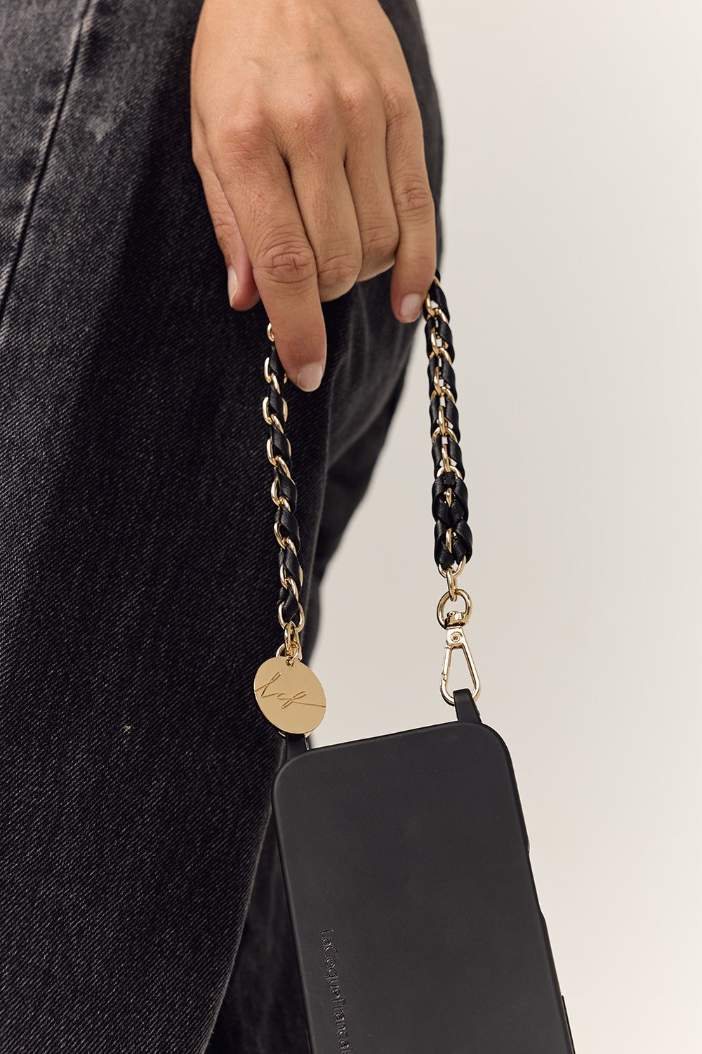 Chaine Courte Lou Noir 40 cm