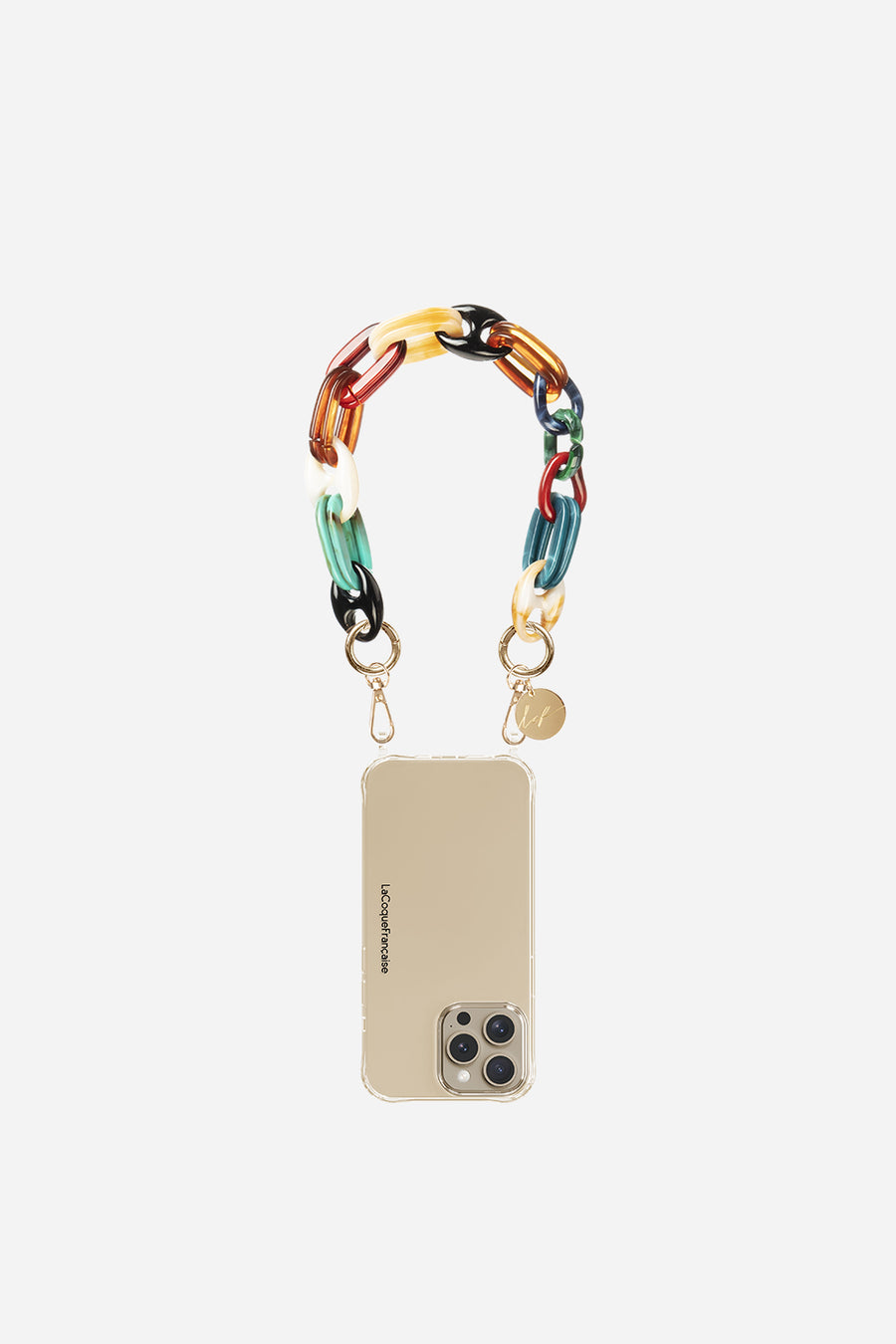 Chaine Courte Ambre Multicolore 40 cm