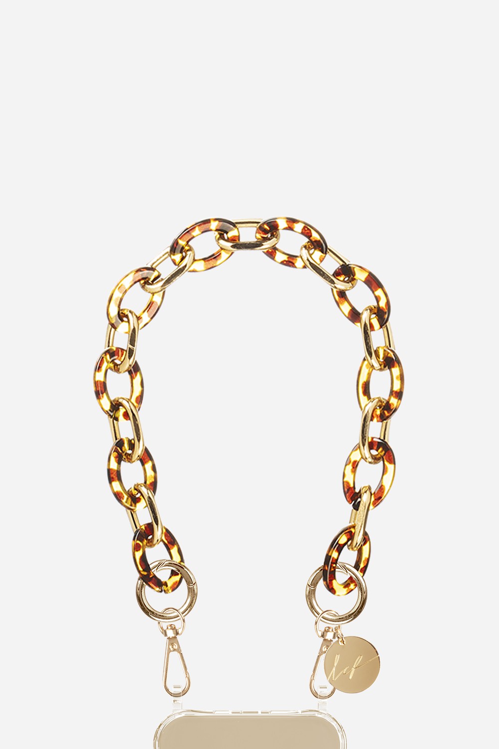 Cassy Short Brown Tortoiseshell Chain 40 cm