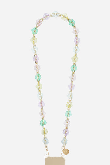 Chaine Longue Cassy Fleurs Pastelle 120 cm