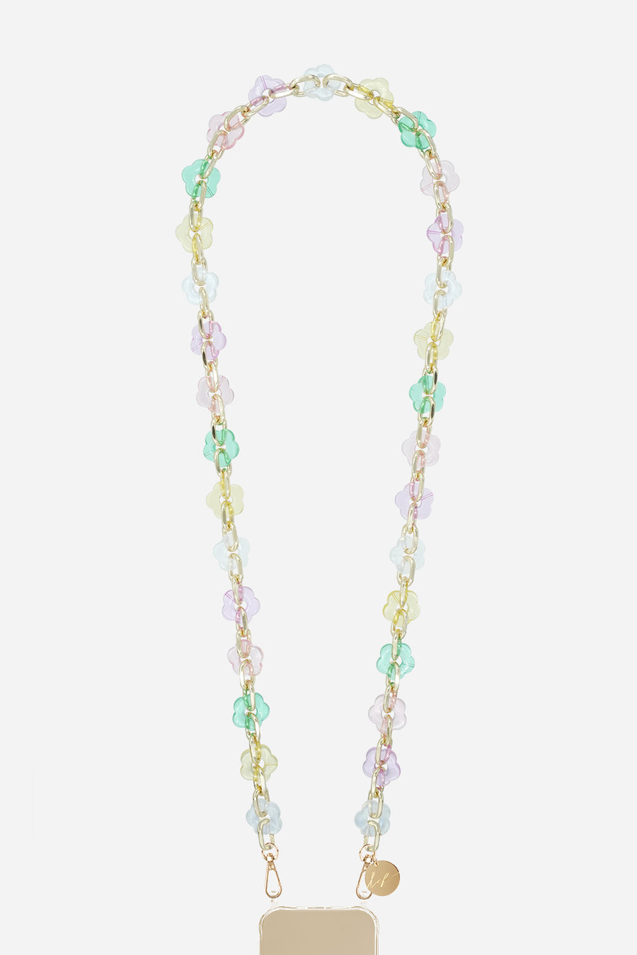 Chaine Longue Cassy Fleurs Pastelle 120 cm
