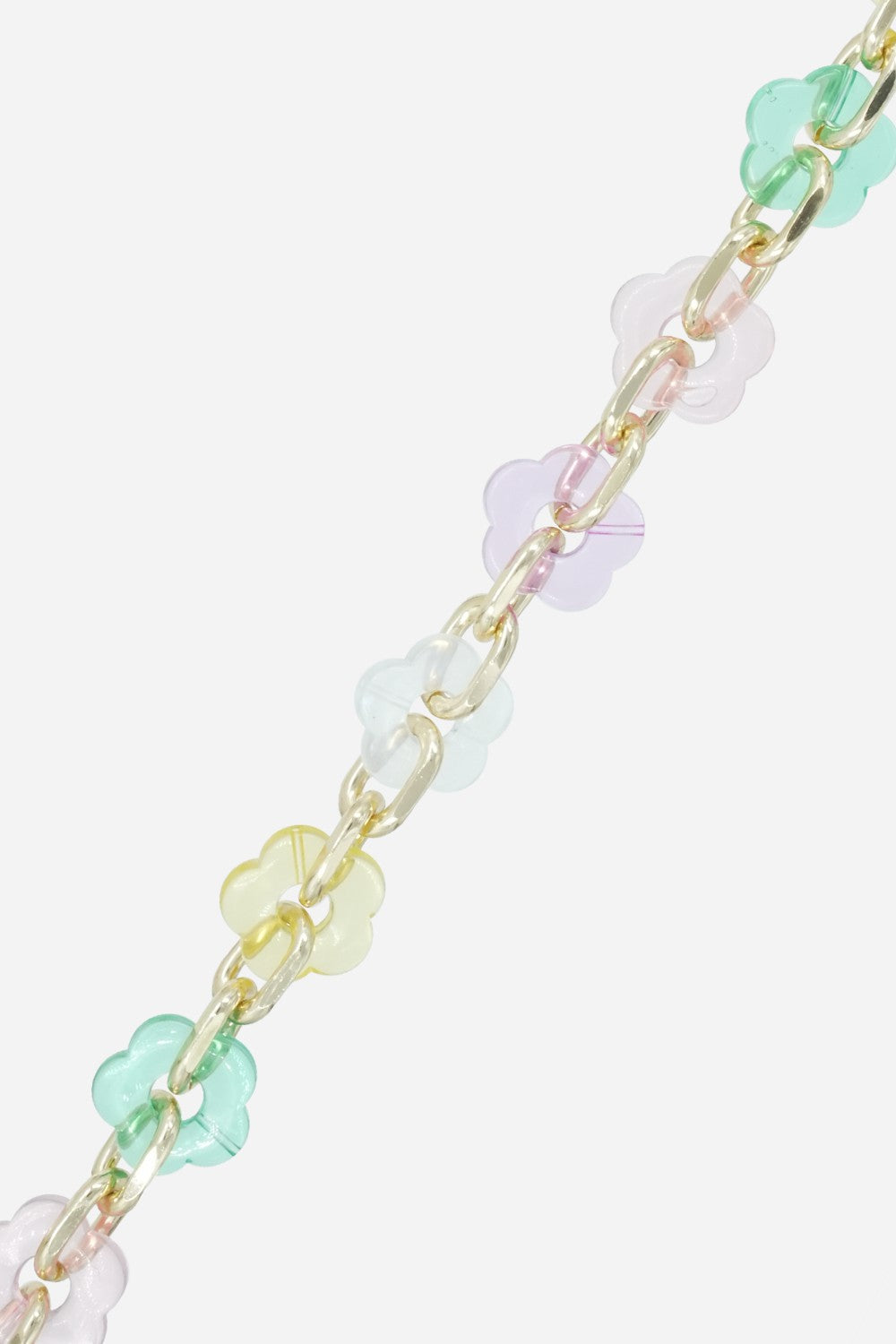 Chaine Longue Cassy Fleurs Pastelle 120 cm