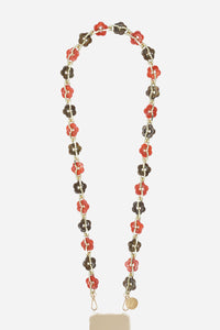 Cassy Long Chain Brown Red 120 cm