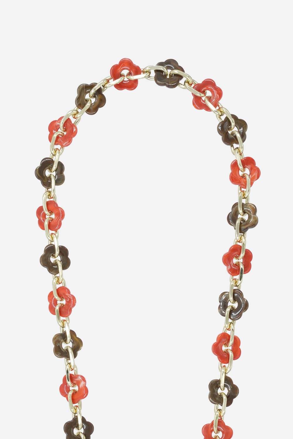 Cassy Long Chain Brown Red 120 cm