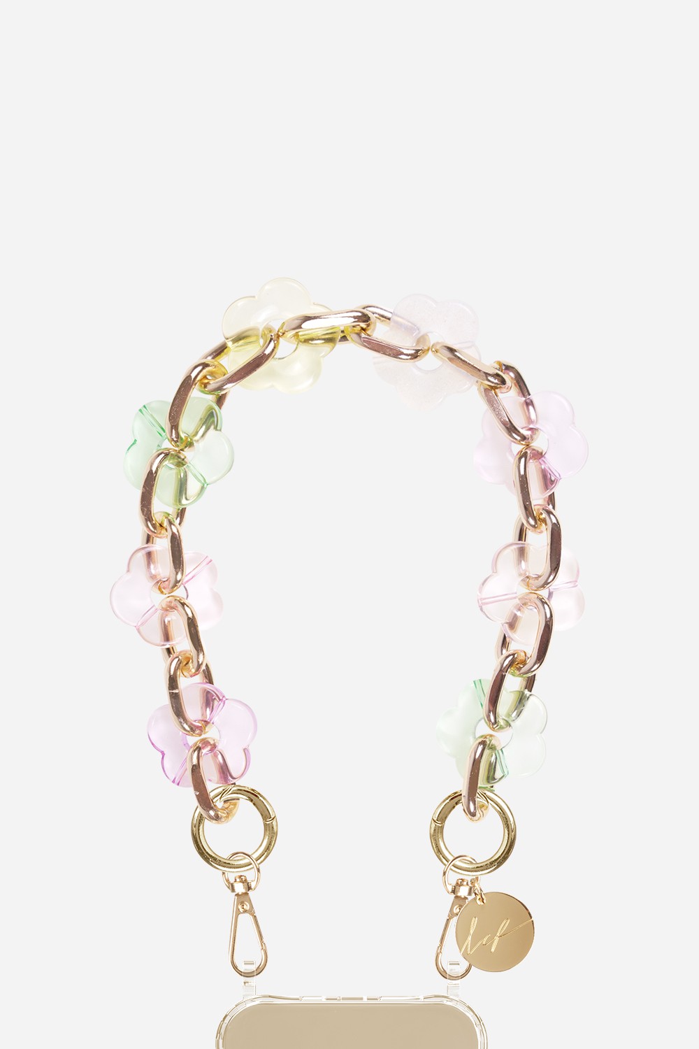 Short Necklace Cassy Pastel Flowers 40 cm