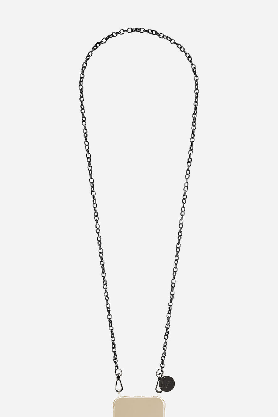 Chaine Longue Aya Noir 120 cm