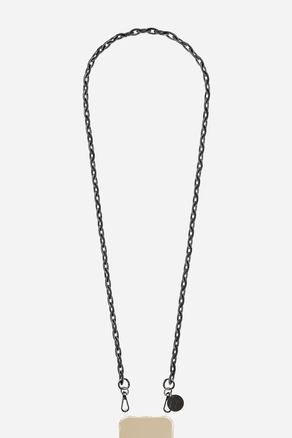 Chaine Longue Pia Noir 120 cm