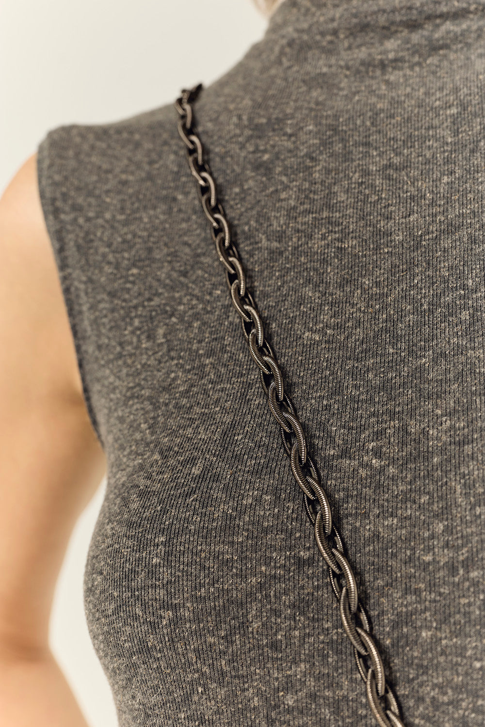 Chaine Longue Pia Noir 120 cm - 5
