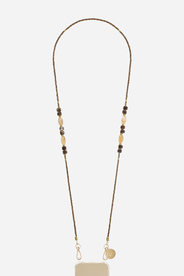 Chaine Longue Chiara Marron 120 cm