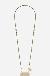 Chaine Longue Iris Kaki 120 cm