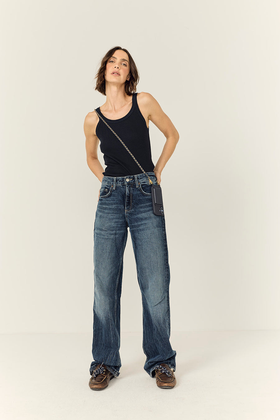 Chaine Longue Lou Bleu 120 cm - 4