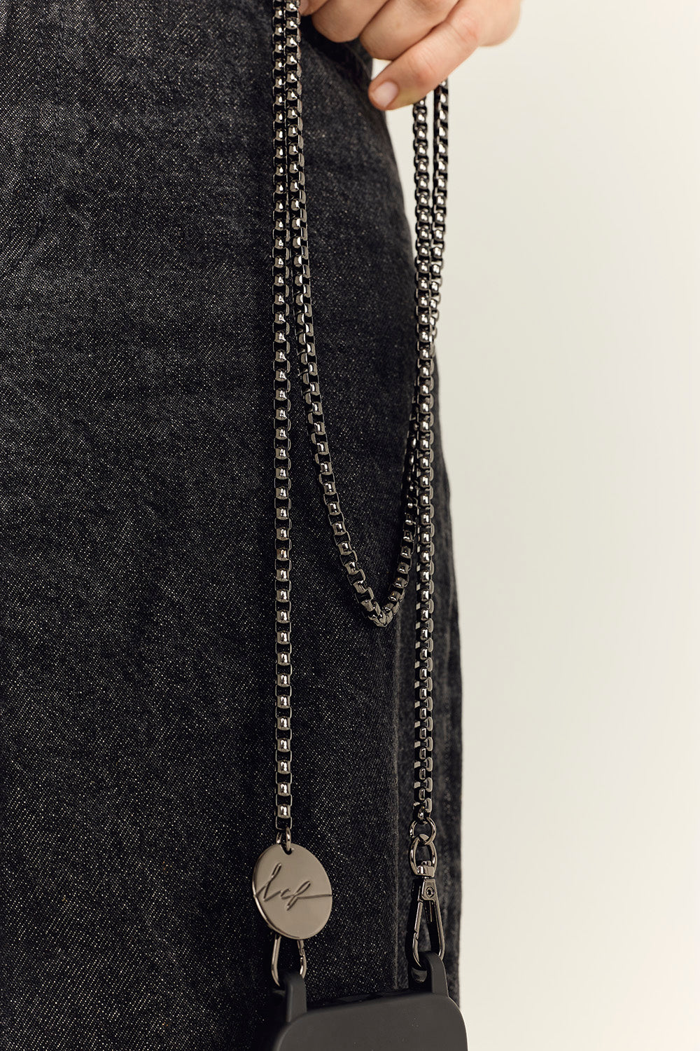 Chaine Longue Lia Noir 120 cm - 3